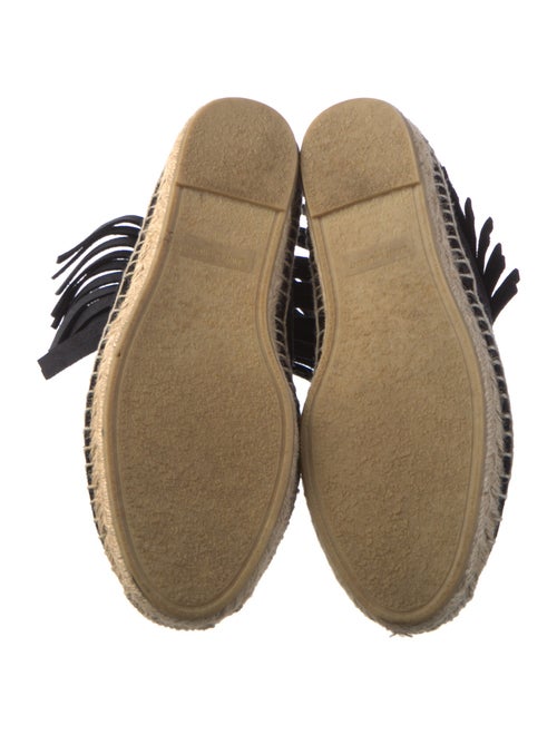 Saint Laurent Suede Fringe Trim Accent Espadrilles