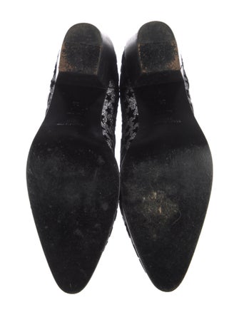 Saint Laurent Glitter Printed Chelsea Boots