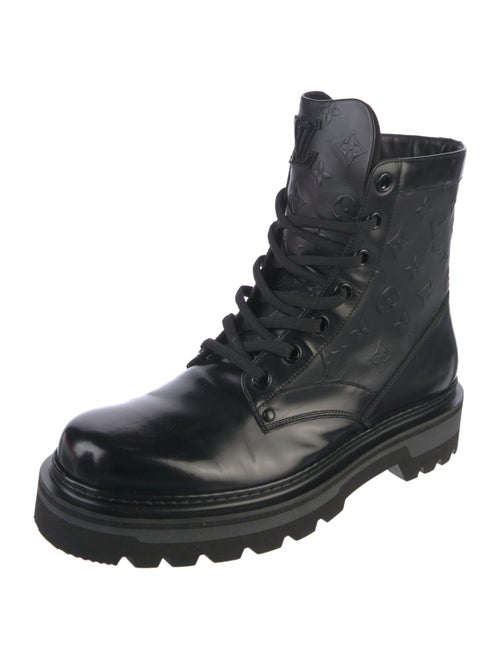 Louis Vuitton LV Monogram Leather Combat Boots