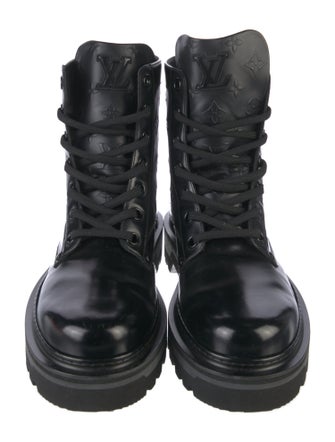 Louis Vuitton LV Monogram Leather Combat Boots