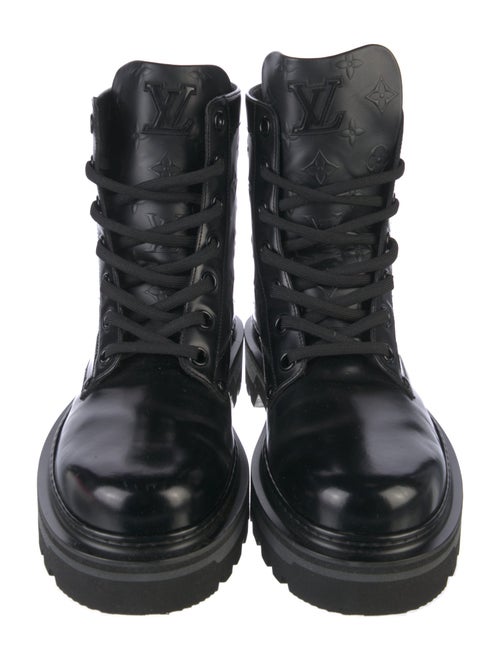 Louis Vuitton LV Monogram Leather Combat Boots