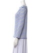 Saint Laurent Striped Bateau Neckline Sweatshirt