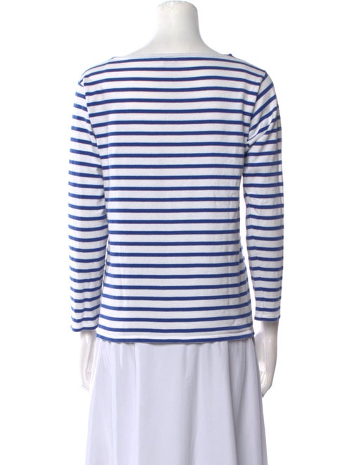 Saint Laurent Striped Bateau Neckline Sweatshirt
