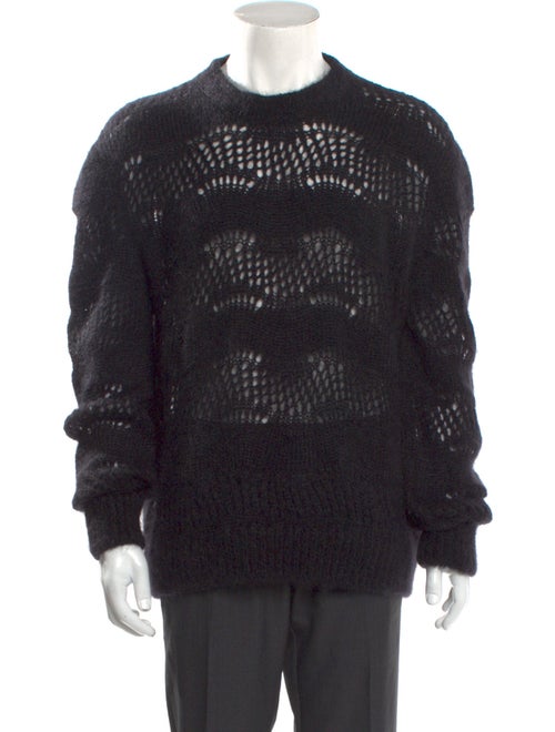 Saint Laurent 2023 Stripe Mohair Pullover Cardigan