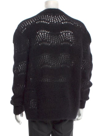 Saint Laurent 2023 Stripe Mohair Pullover Cardigan