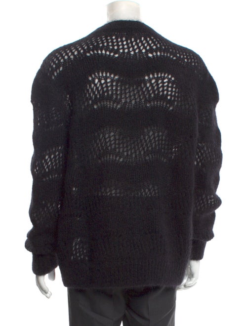 Saint Laurent 2023 Stripe Mohair Pullover Cardigan