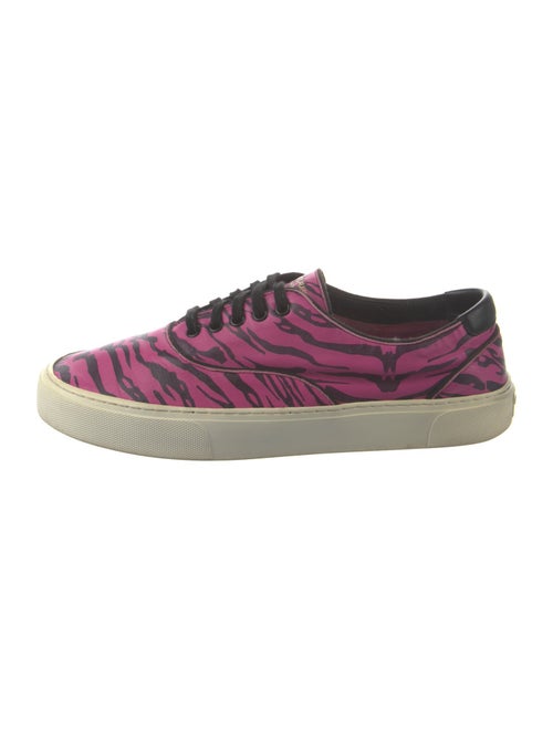 Saint Laurent Leather Animal Print Sneakers