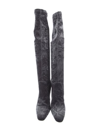 Saint Laurent Velvet Sock Boots