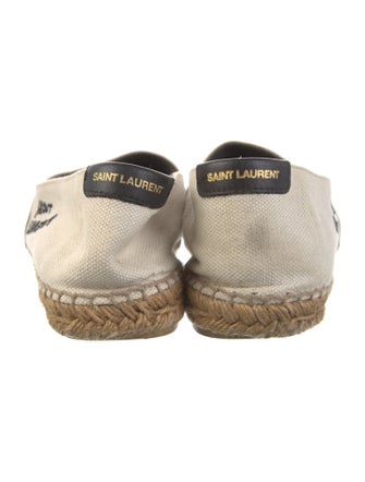 Saint Laurent Canvas Graphic Print Espadrilles