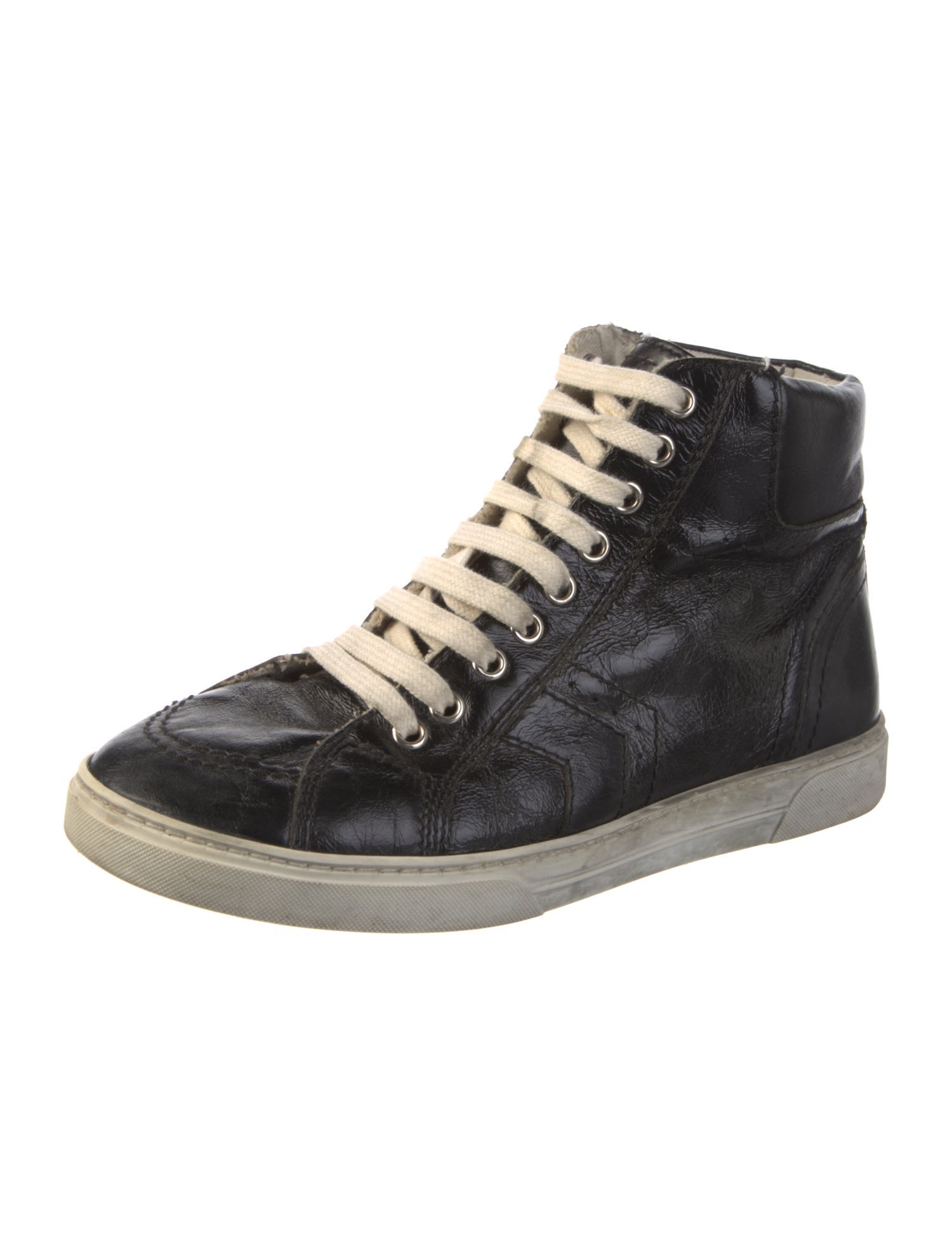 Saint Laurent Leather Printed Sneakers