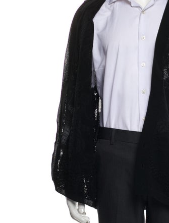 Saint Laurent Printed Open Front Cardigan