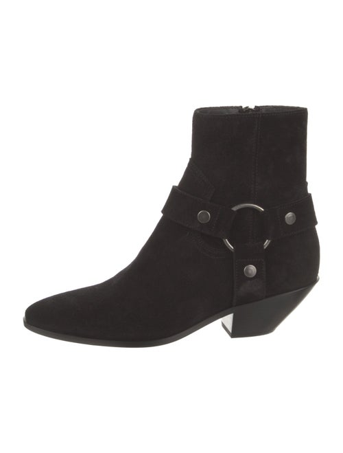 Saint Laurent Suede Moto Boots