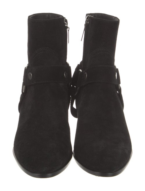 Saint Laurent Suede Moto Boots