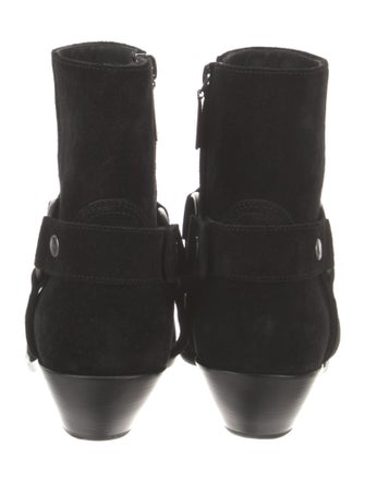 Saint Laurent Suede Moto Boots