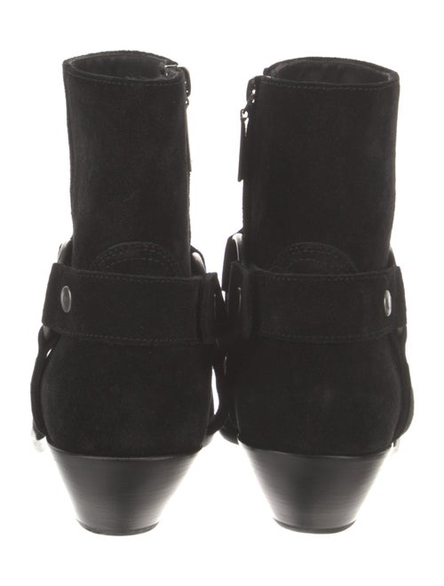 Saint Laurent Suede Moto Boots