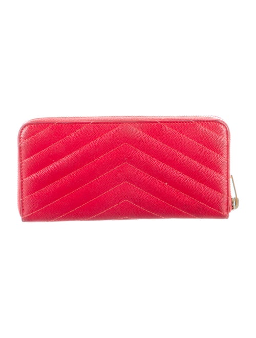 Saint Laurent Chevron Leather Wallet