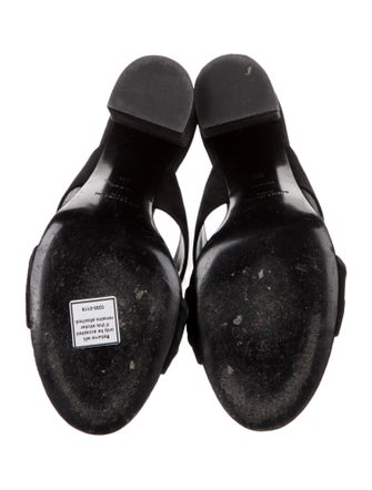 Saint Laurent Suede Cutout Accent Slides