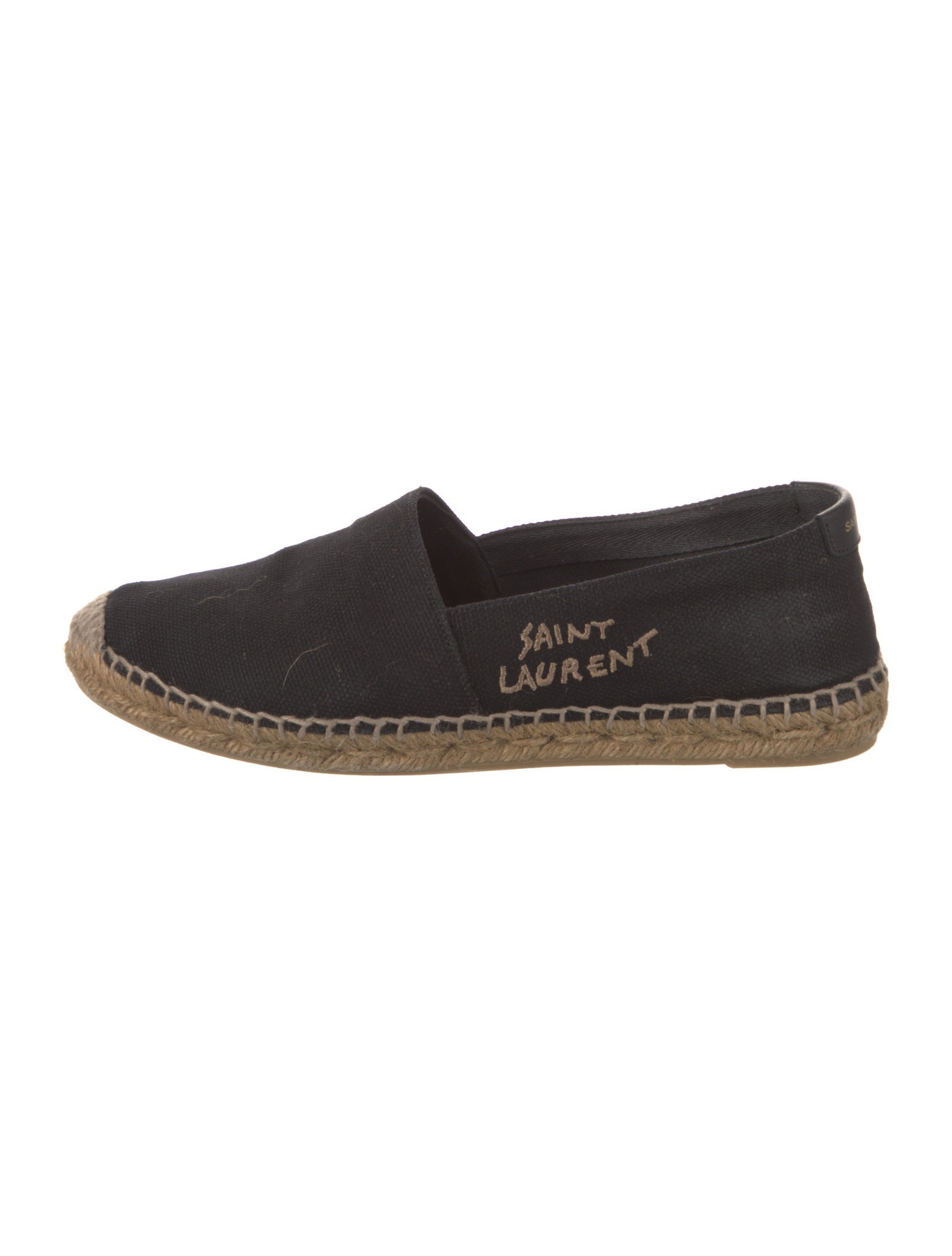 Saint Laurent Canvas Embroidered Accent Espadrilles