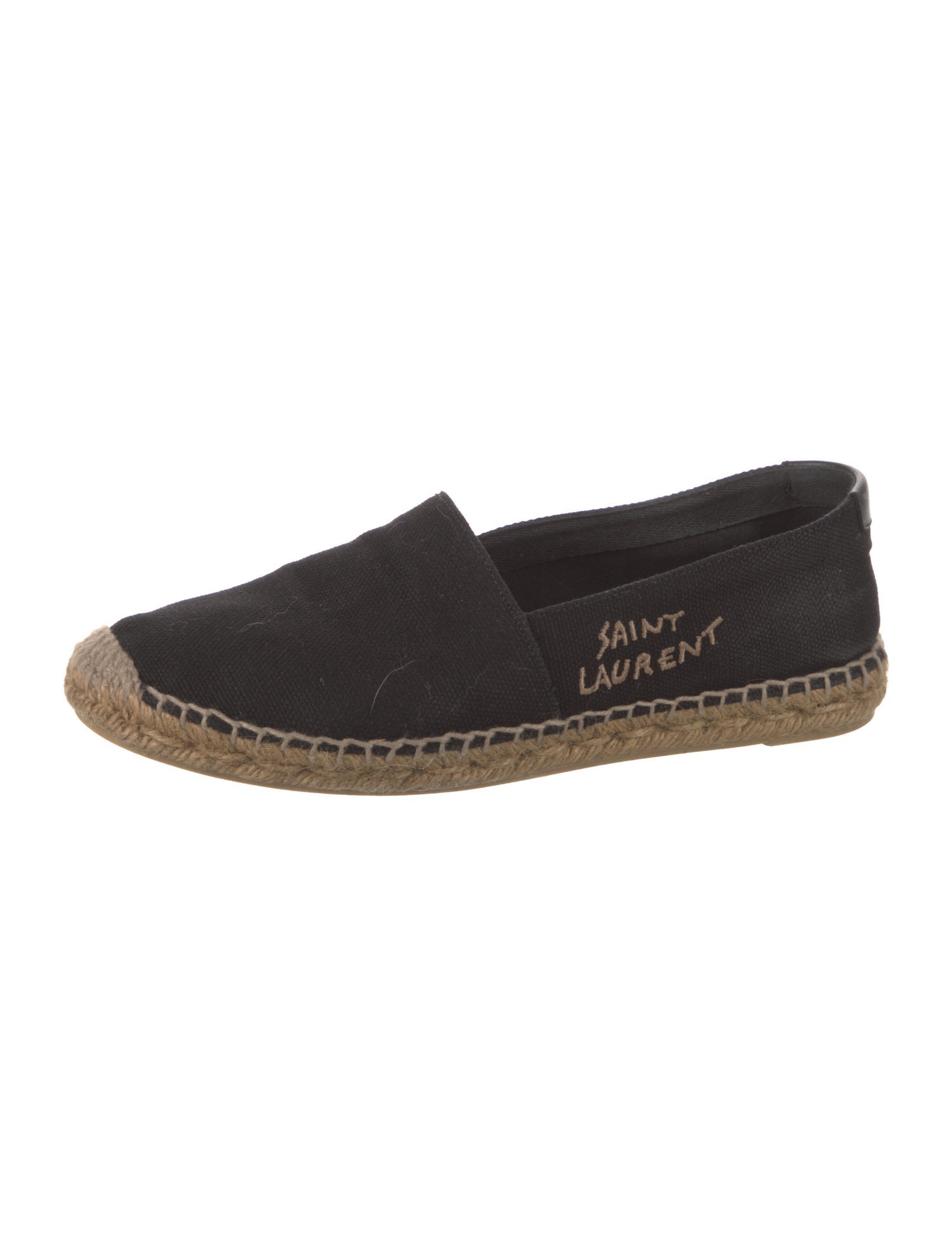 Saint Laurent Canvas Embroidered Accent Espadrilles