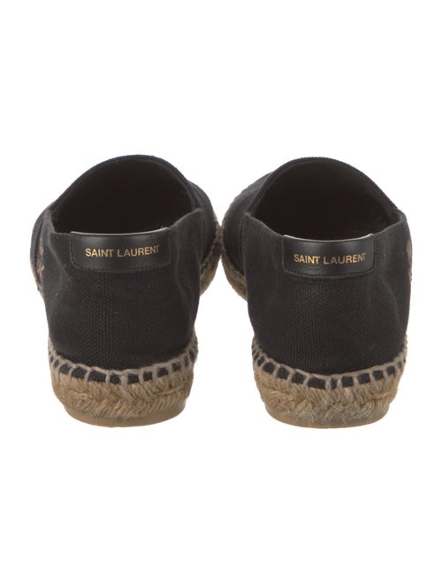 Saint Laurent Canvas Embroidered Accent Espadrilles