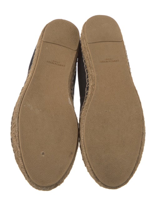 Saint Laurent Canvas Embroidered Accent Espadrilles