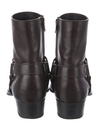 Saint Laurent Leather Moto Boots