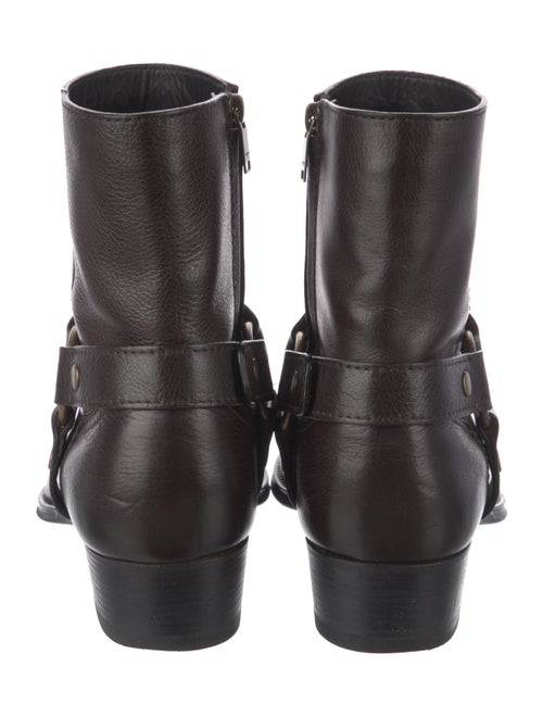Saint Laurent Leather Moto Boots