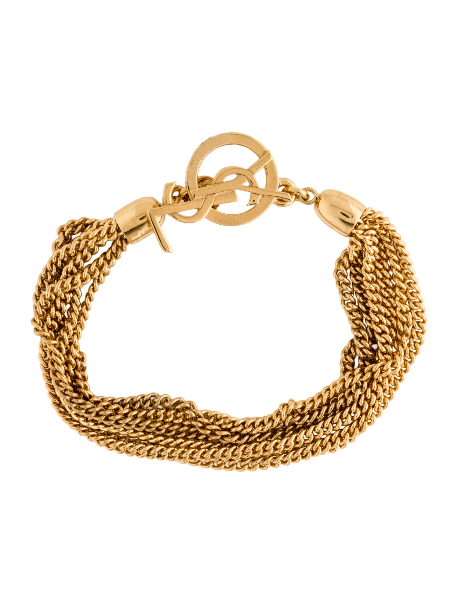 Saint Laurent T Bar YSL Multistrand Bracelet