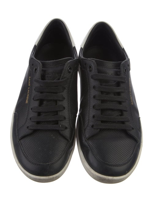 Saint Laurent Leather Colorblock Pattern Sneakers