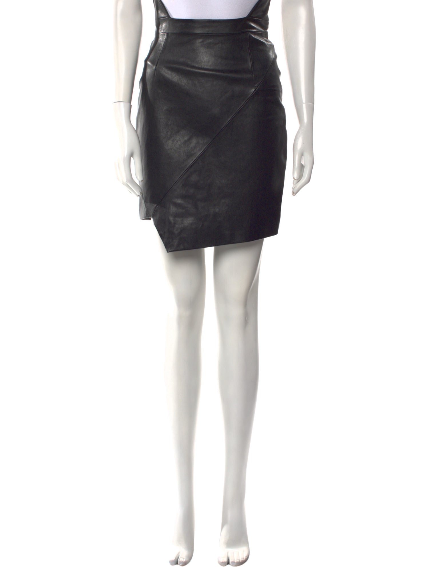 Saint Laurent Leather Knee-Length Skirt w/ Tags