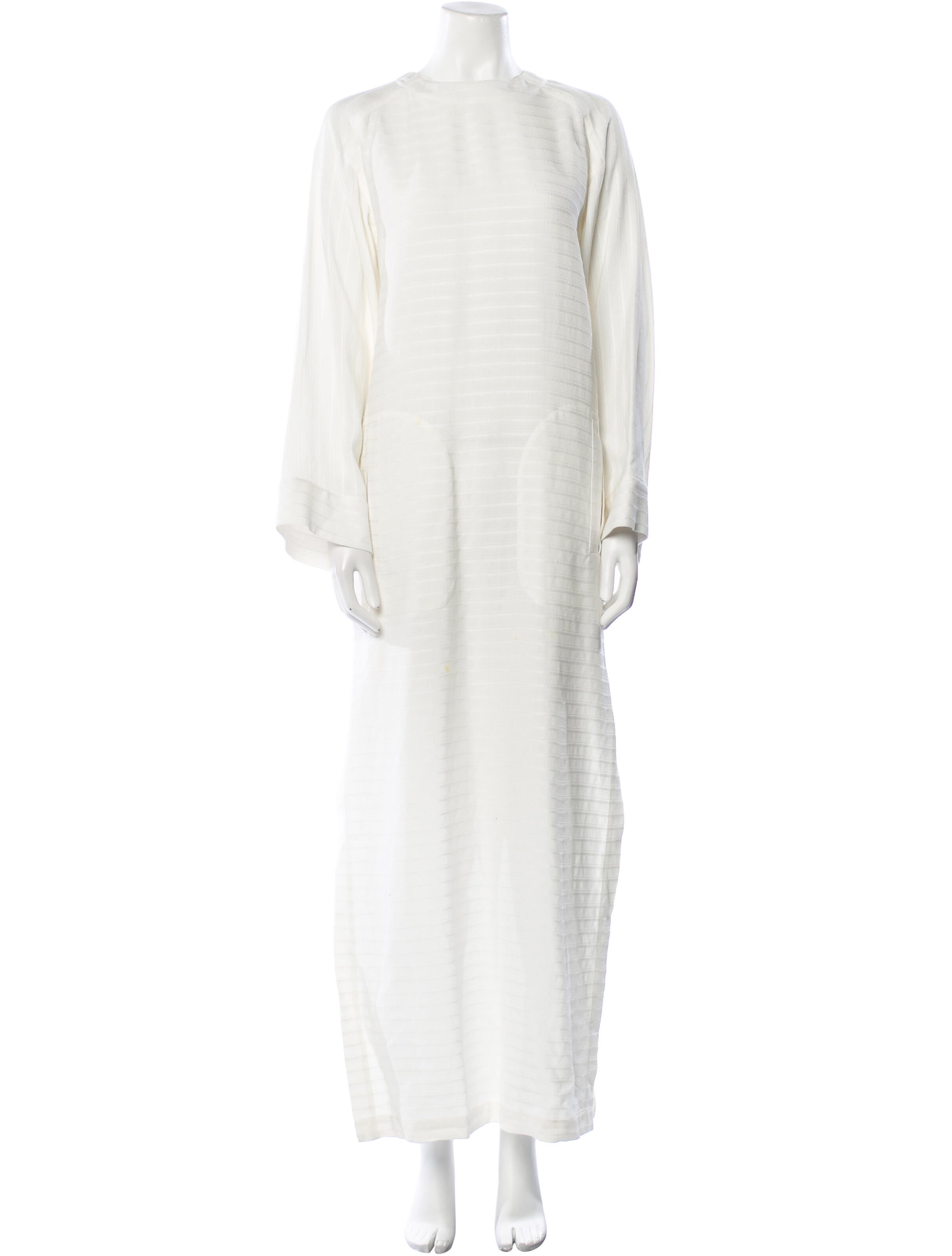 Saint Laurent Crew Neck Long Dress