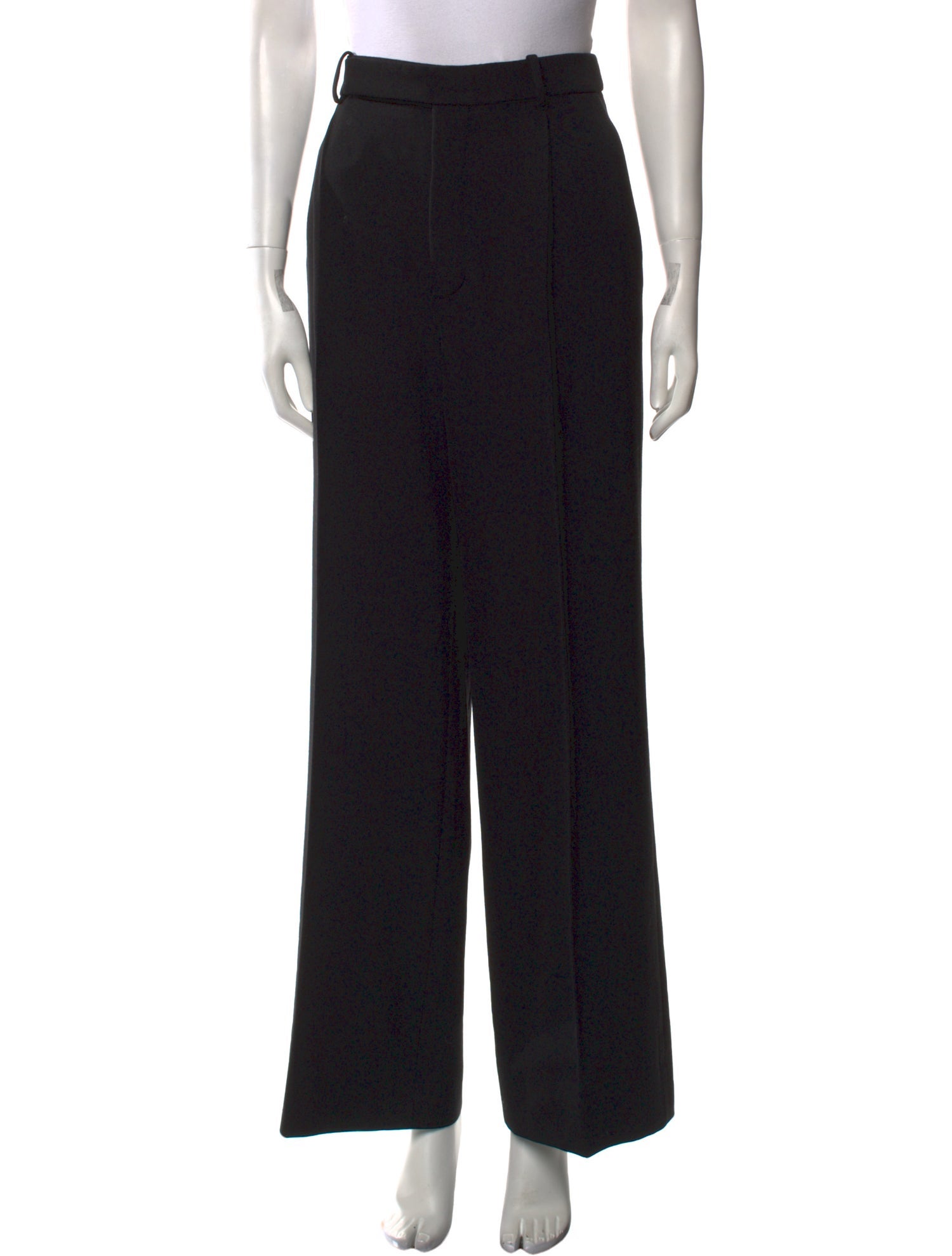 パンツ Saint Laurent Black wool wide-leg pant (796875Y7E63 1000) Saint Laurent Black wool wide trousers | TheDoubleF