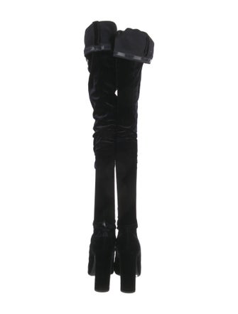 Saint Laurent Velvet Boots