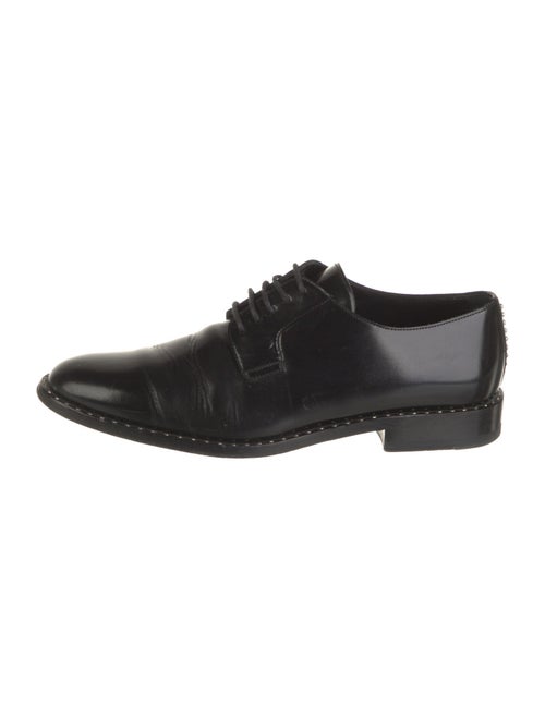 Saint Laurent Leather Studded Accents Oxfords