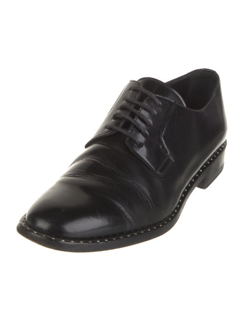 Saint Laurent Leather Studded Accents Oxfords