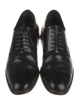 Saint Laurent Leather Studded Accents Oxfords