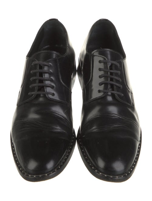Saint Laurent Leather Studded Accents Oxfords