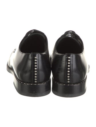 Saint Laurent Leather Studded Accents Oxfords