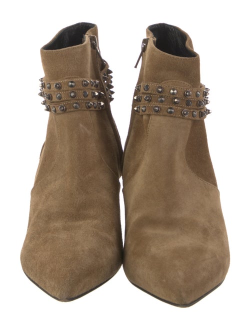 Saint Laurent Suede Studded Accents Boots