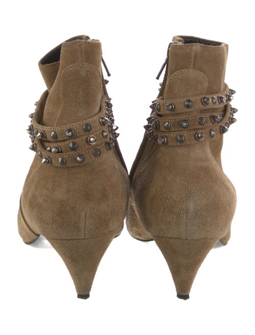 Saint Laurent Suede Studded Accents Boots