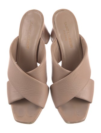 Saint Laurent Leather Slides