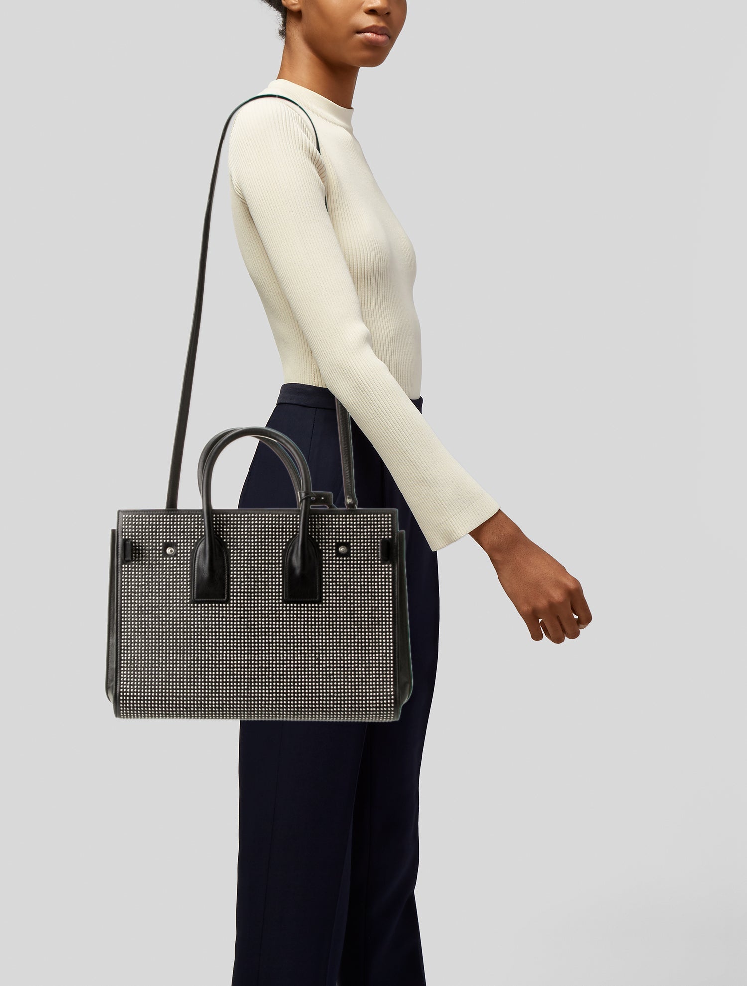 Saint Laurent Leather Sac De Jour