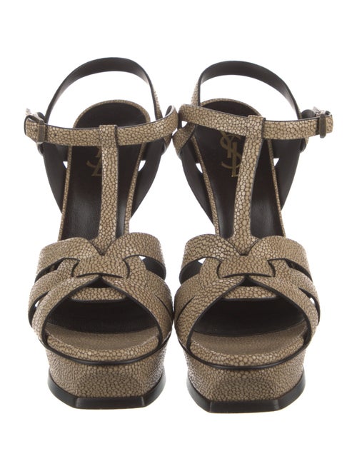 Saint Laurent Leather T-Strap Sandals