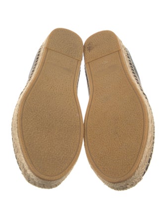 Saint Laurent Leather Whipstitch Trim Espadrilles