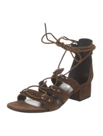 Saint Laurent Suede Gladiator Sandals
