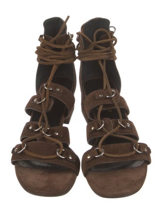 Saint Laurent Suede Gladiator Sandals