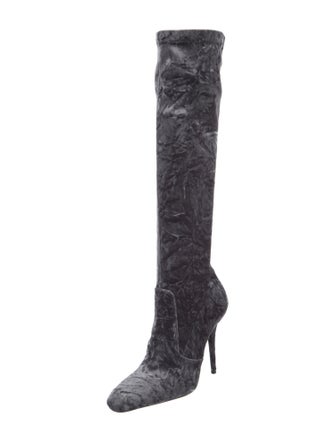 Saint Laurent Velvet Sock Boots