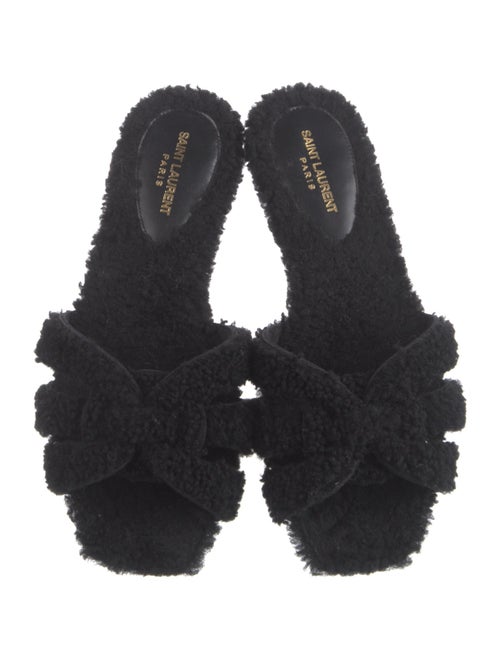 Saint Laurent Shearling Slides