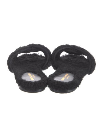 Saint Laurent Shearling Slides
