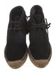 Saint Laurent Suede Fringe Trim Accent Espadrilles